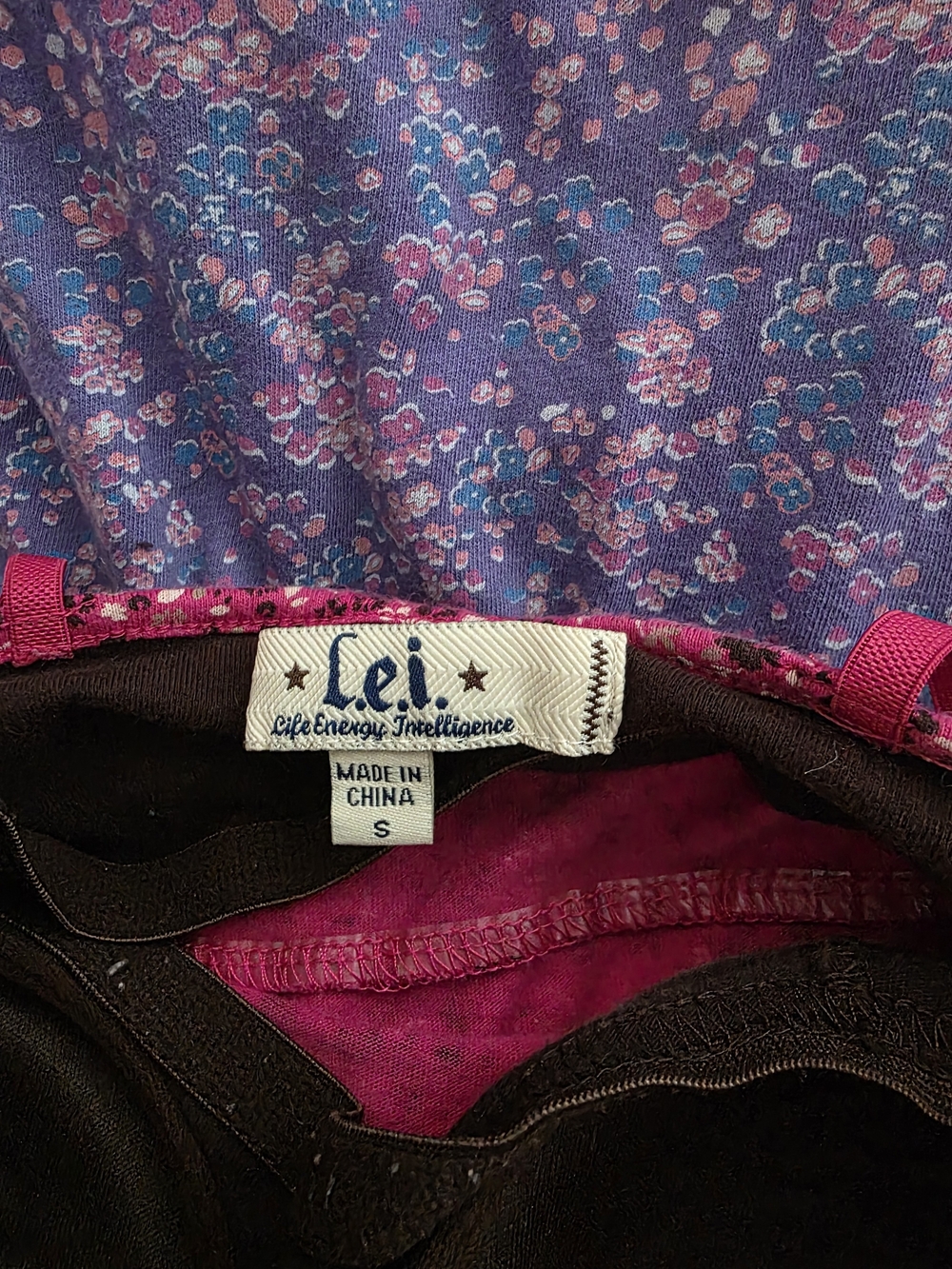 Lei Pink Floral Small & Lilac XS 2 Camisole Tops - Picture 2 of 5